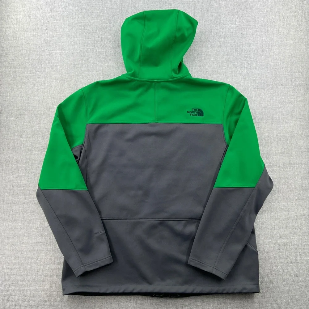 The North Face Apex Canyonwall Hybrid Hoodie Jacket Men XL Green Grey Full Zip